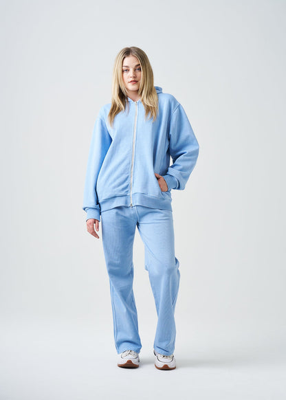 14 OZ French Terry Garment Dye Fleece Hooded Sweatsuit