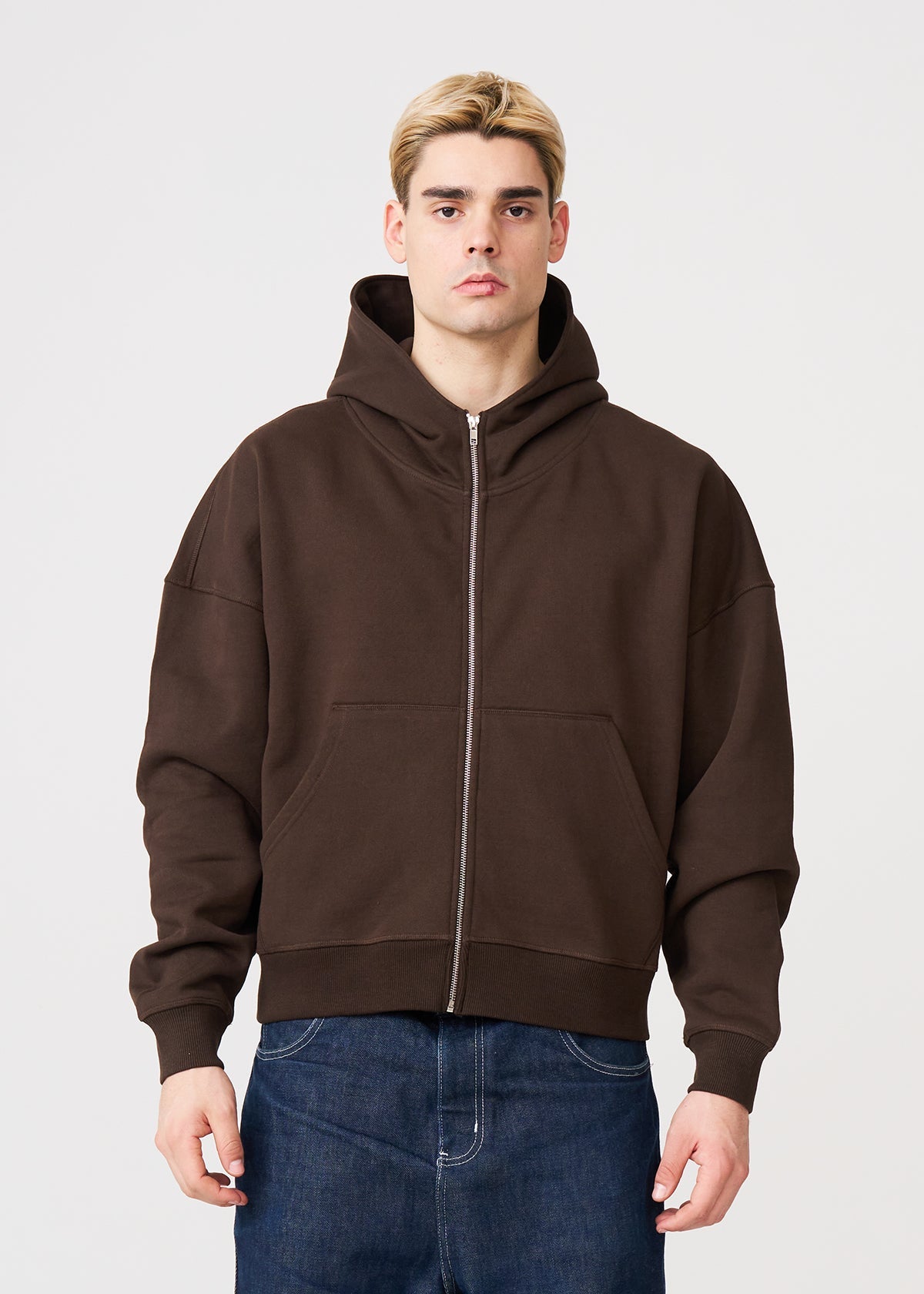 Oversized Heavyweight Full-Zip Sweatshirt