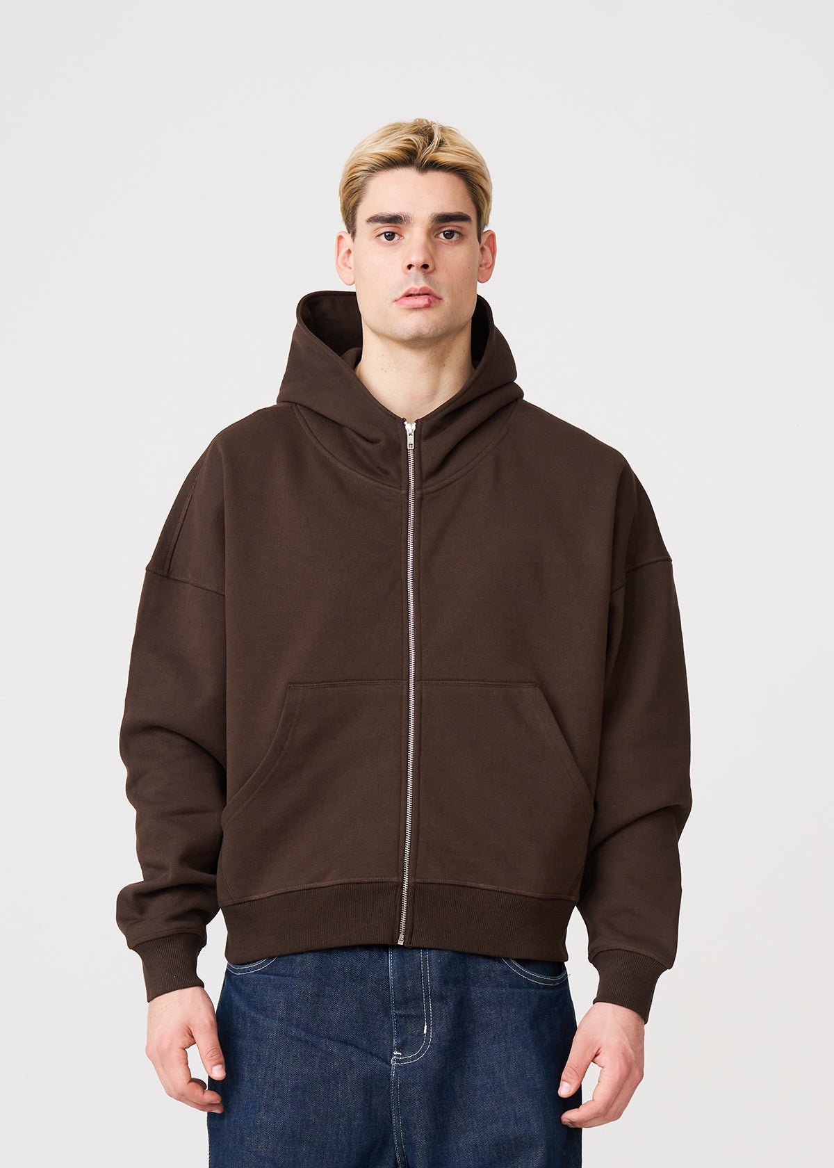 Oversized Heavyweight Full-Zip Sweatshirt