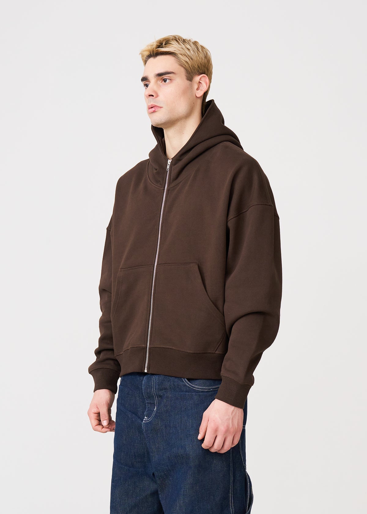 Oversized Heavyweight Full-Zip Sweatshirt