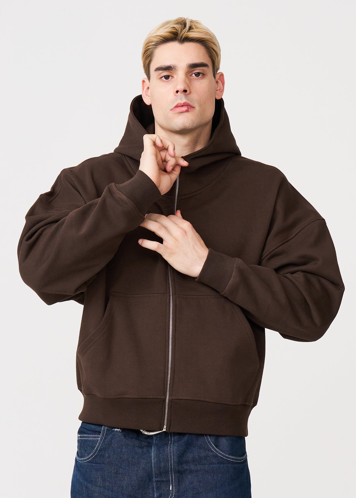 Oversized Heavyweight Full-Zip Sweatshirt