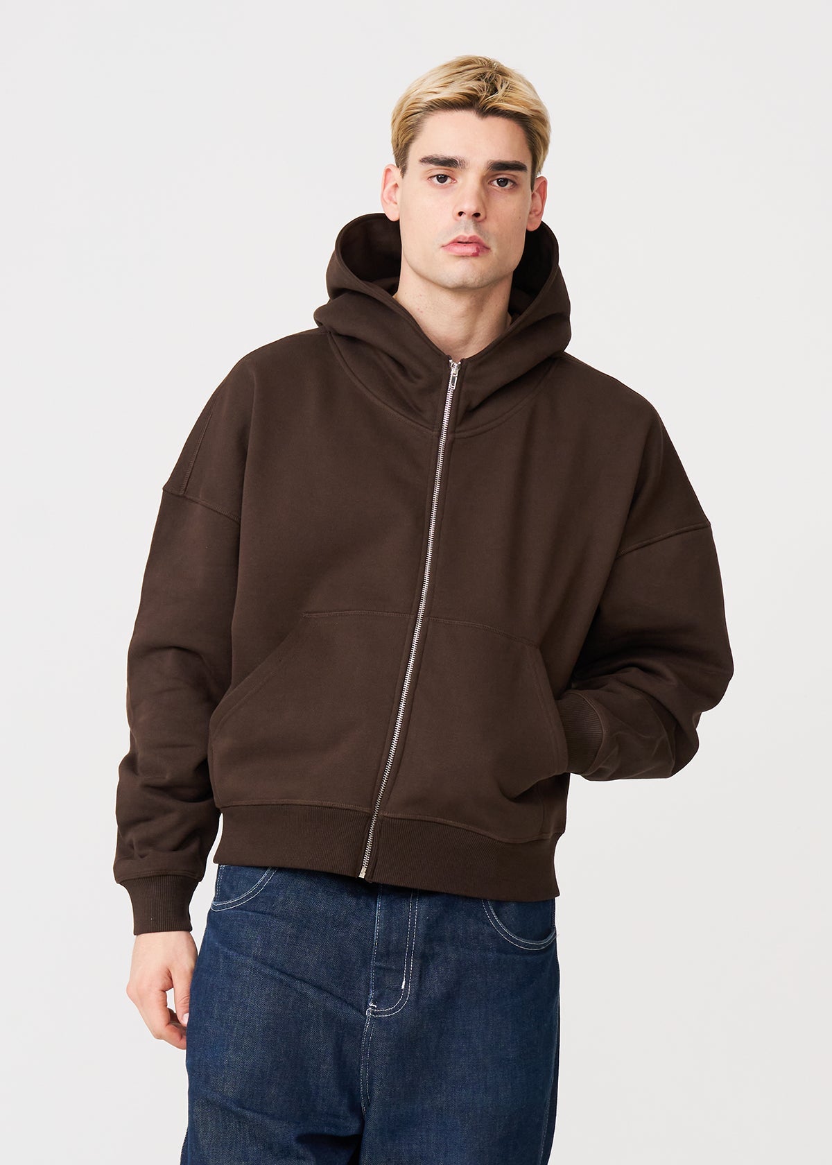 Oversized Heavyweight Full-Zip Sweatshirt