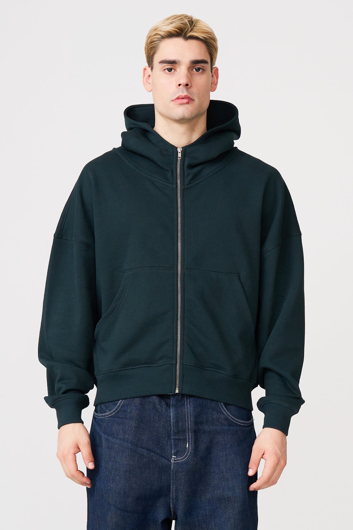 Oversized Heavyweight Full-Zip Sweatshirt