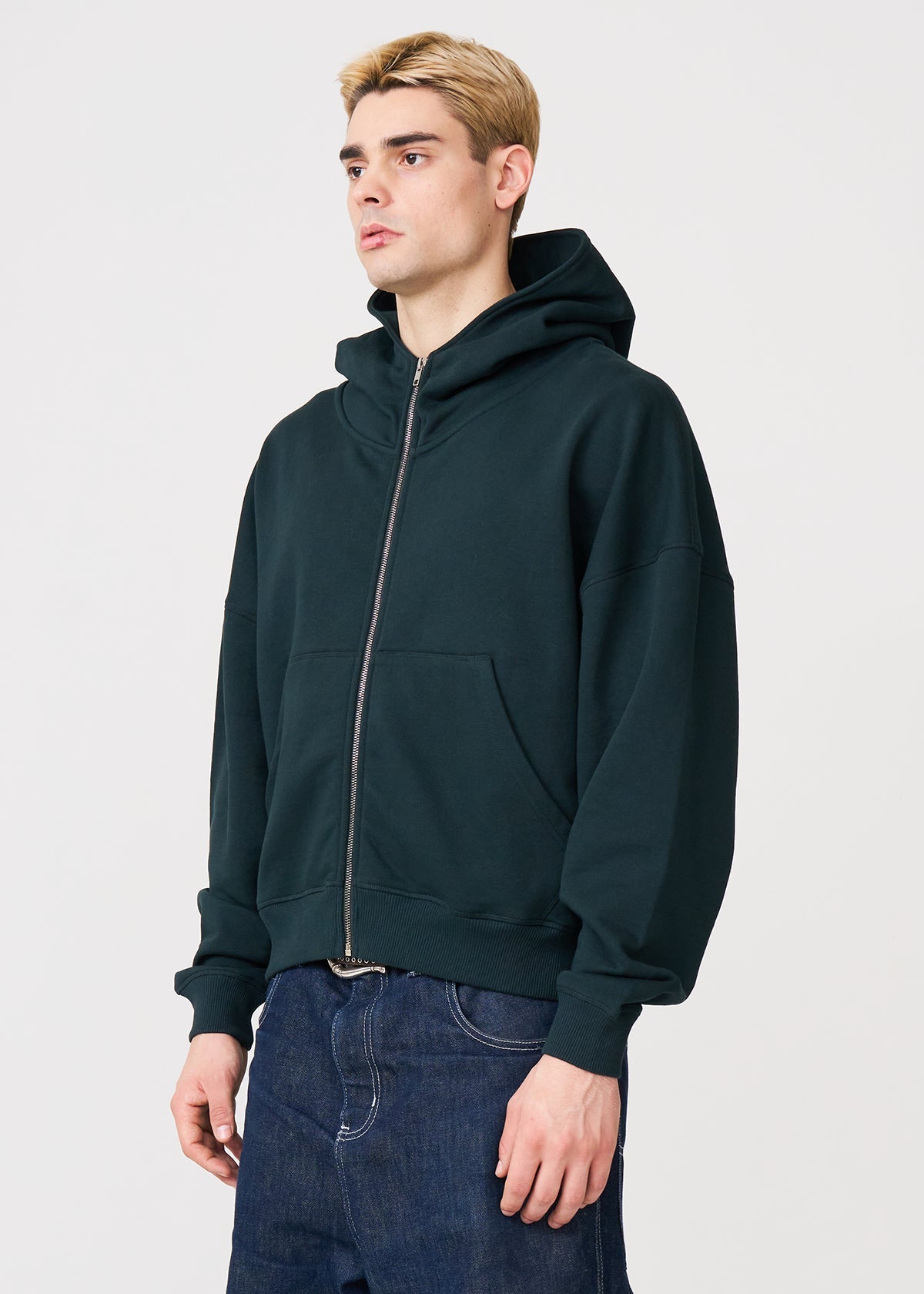 Oversized Heavyweight Full-Zip Sweatshirt