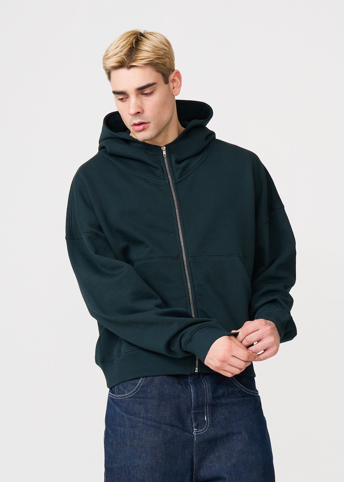 Oversized Heavyweight Full-Zip Sweatshirt