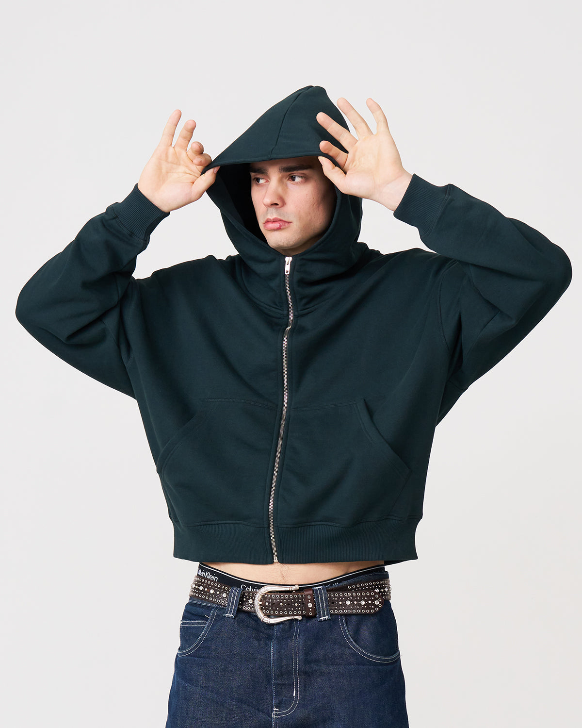 Oversized Heavyweight Full-Zip Sweatshirt