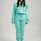 Mint Crop Top SweatSuit