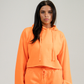 Neon Orange Hooded Crop Top