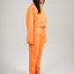 Neon Orange Crop Top SweatSuit