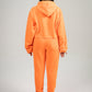 Neon Orange Crop Top SweatSuit