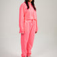 Neon Pink Crop Top SweatSuit