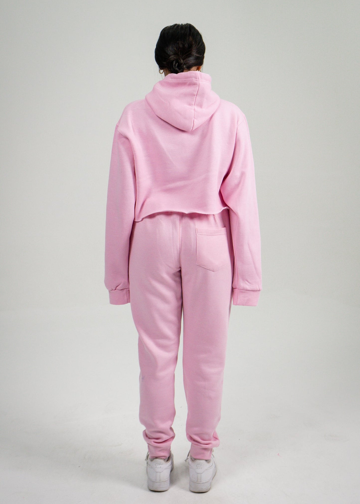 Pink Crop Top SweatSuit