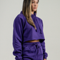 Purple Hooded Crop Top