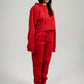 Red Crop Top SweatSuit