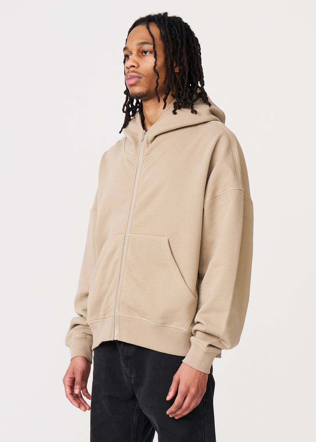 Oversized Heavyweight Full-Zip Sweatshirt