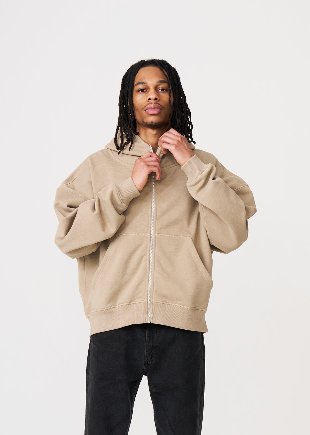 Oversized Heavyweight Full-Zip Sweatshirt