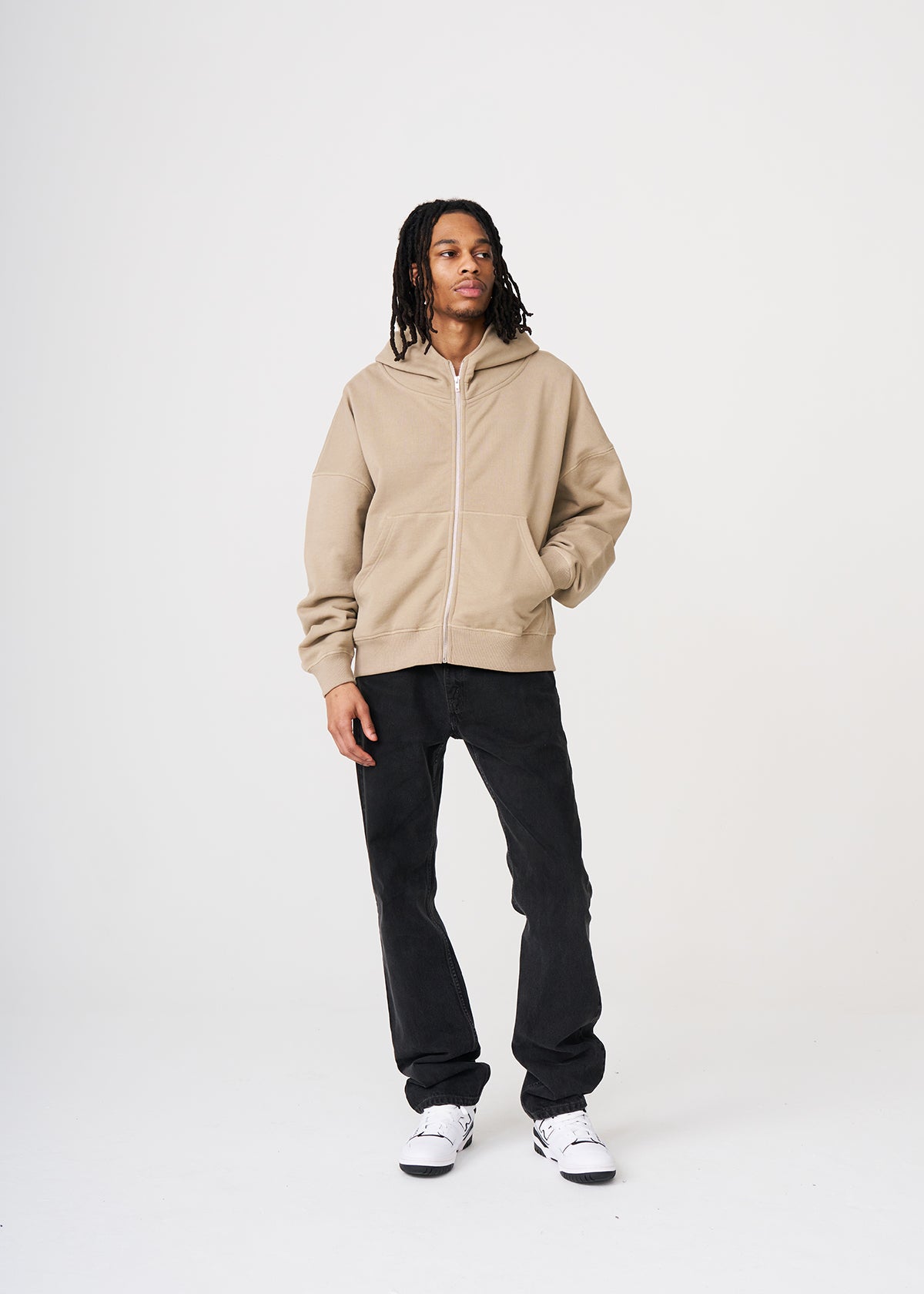 Oversized Heavyweight Full-Zip Sweatshirt