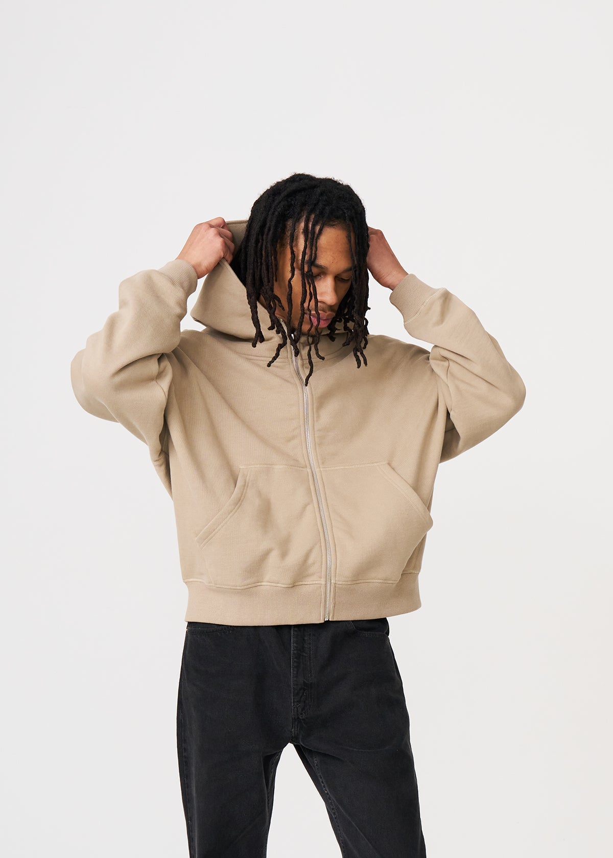 Oversized Heavyweight Full-Zip Sweatshirt