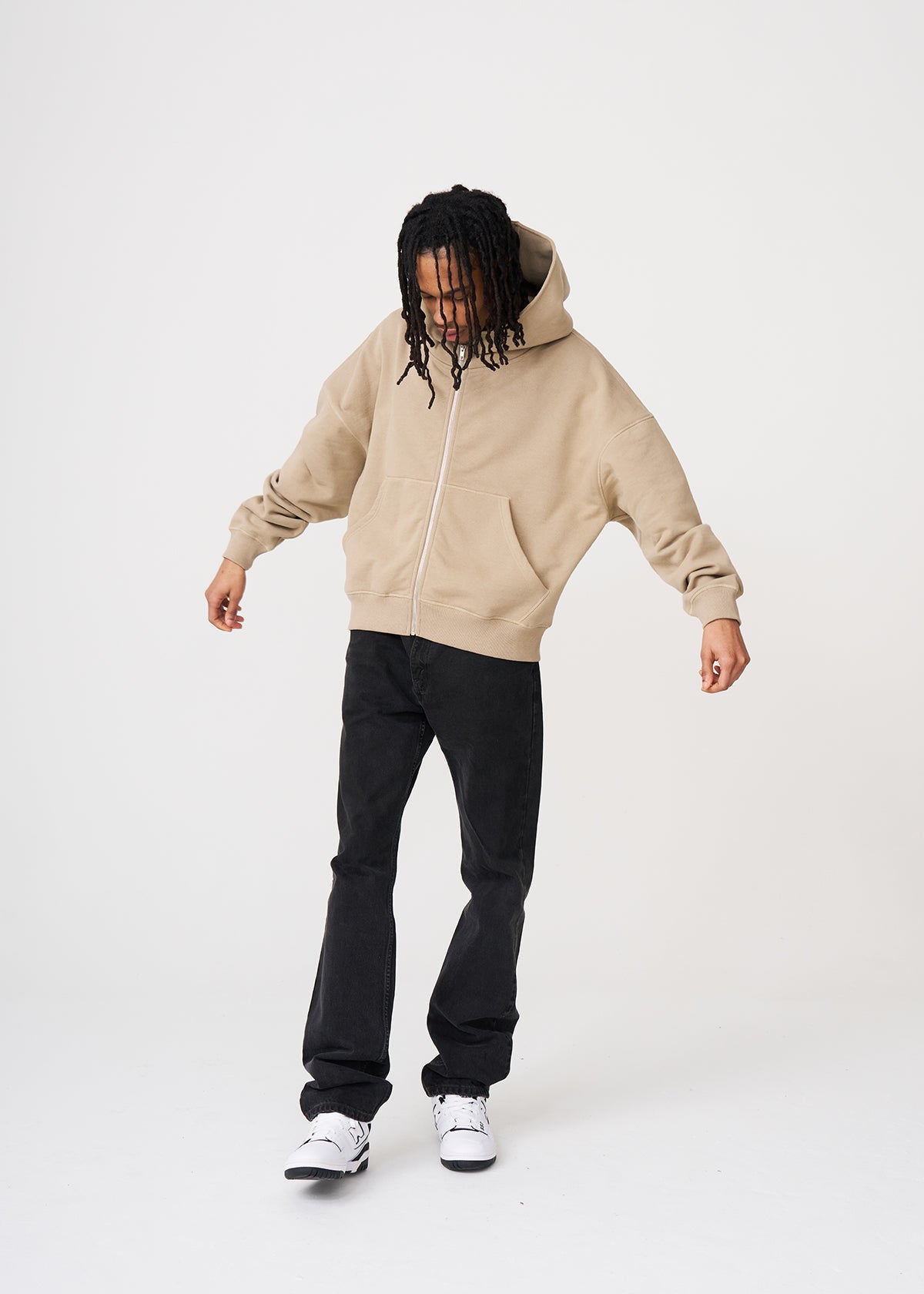 Oversized Heavyweight Full-Zip Sweatshirt