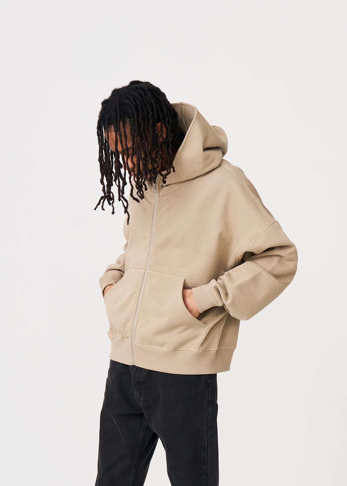 Oversized Heavyweight Full-Zip Sweatshirt