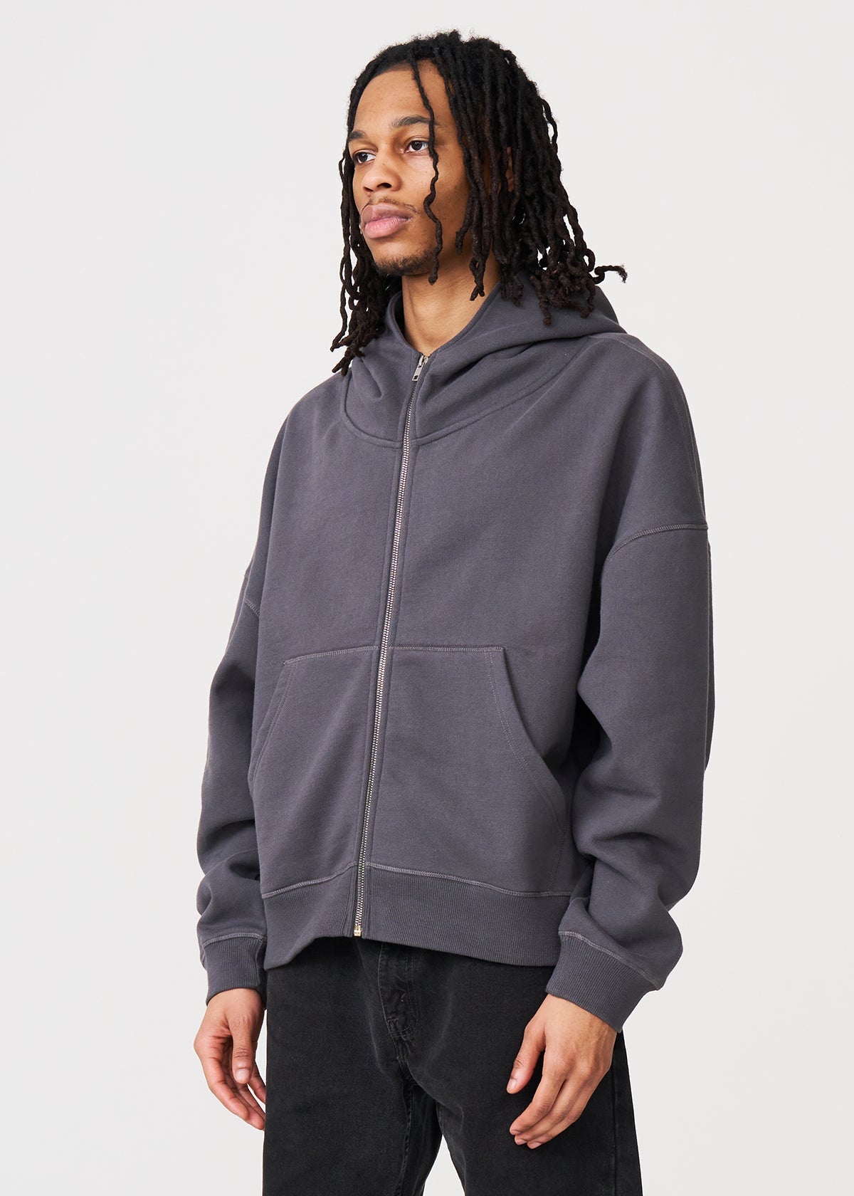 Oversized Heavyweight Full-Zip Sweatshirt