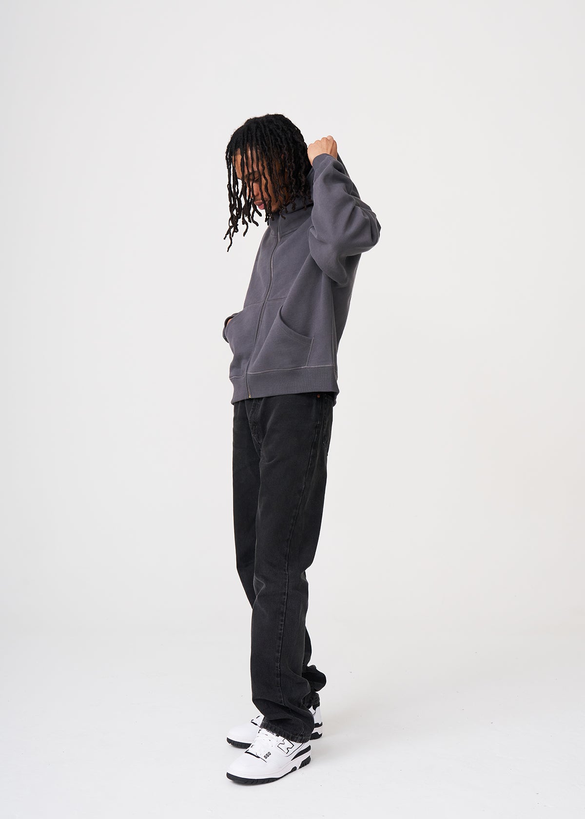 Oversized Heavyweight Full-Zip Sweatshirt