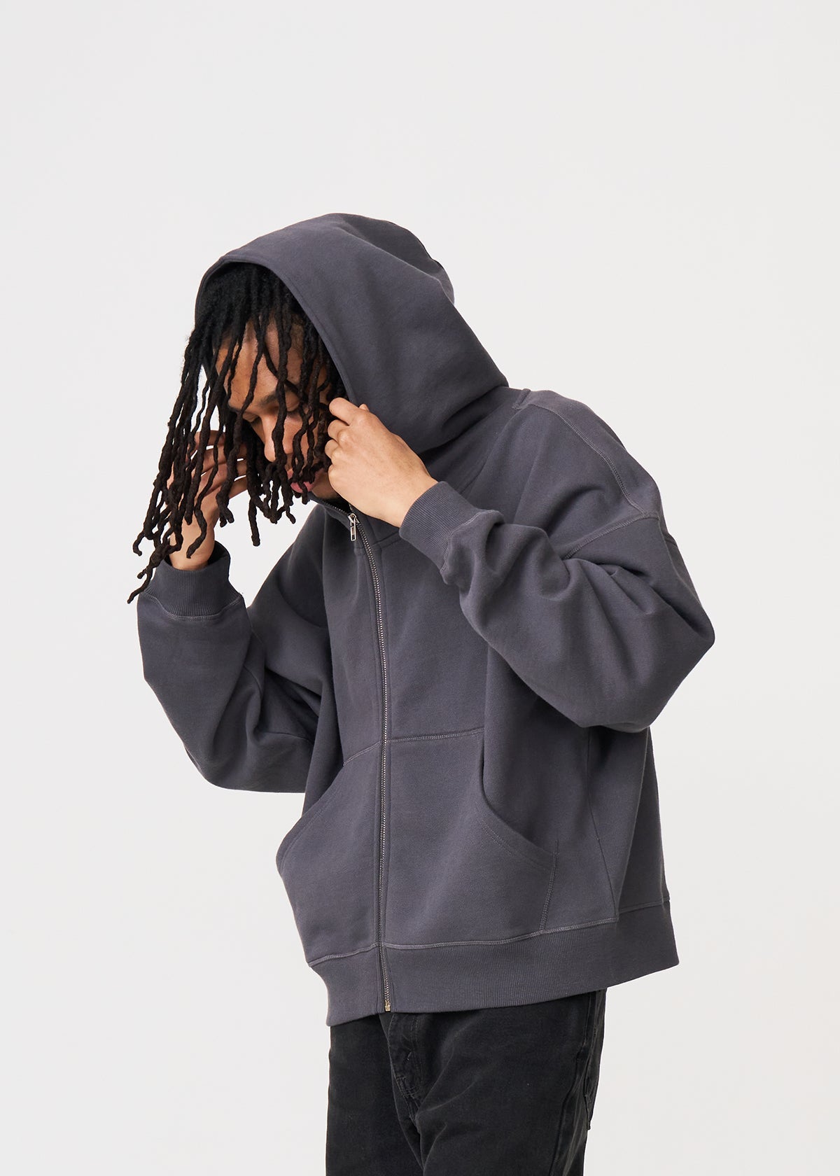 Oversized Heavyweight Full-Zip Sweatshirt