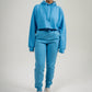 Sky Blue Crop Top SweatSuit