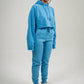 Sky Blue Crop Top SweatSuit